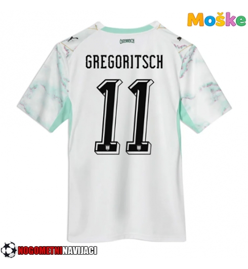 Moške Nogometnih dresov Avstrija Michael Gregoritsch #11 Gostujoči SP 2026 Kratki rokavi Moške Nogometnih dresov Avstrija Michael Gregoritsch #11 Gostujoči SP 2026 Kratki rokavi
